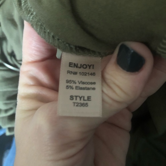 Michael Stars Jumpsuit W/ Pockets Olive Green NWOT - Picture 8 of 8